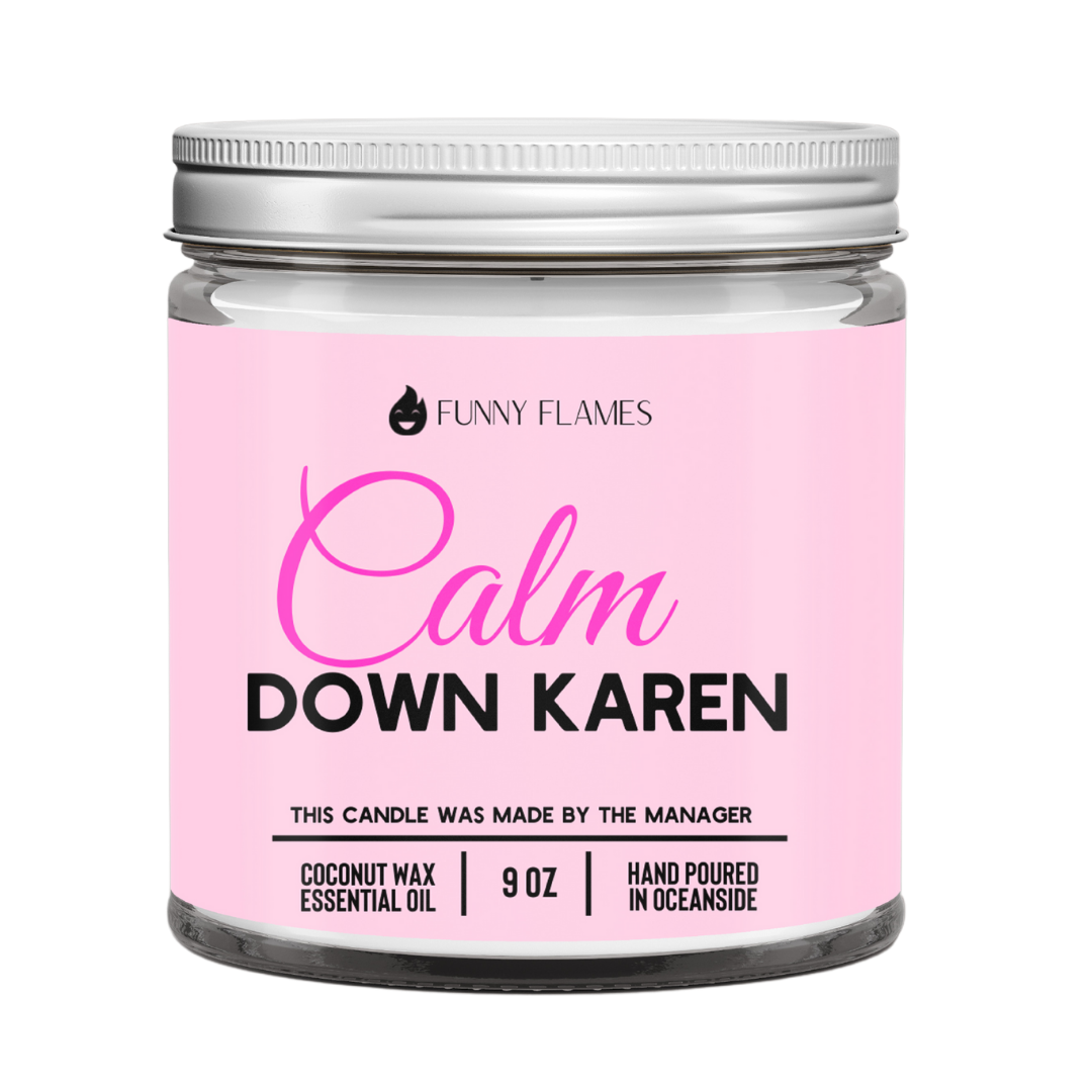 Calm down Karen Candle (Green Citrus & Florals)