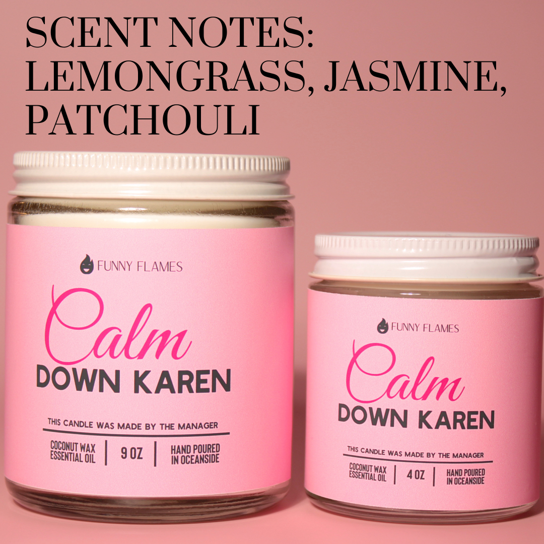 Calm down Karen Candle (Green Citrus & Florals)